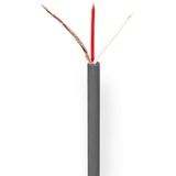 Nedis Mikrofonkabel 2x 0.23 mm2 - 100 m rund - Rolle - Kupfer - PVC Dunkelgrau