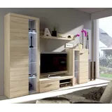 Küchen-Preisbombe Wohnwand Rumba Anbauwand Wohnkombi Wohnzimmer Sonoma Eiche matt