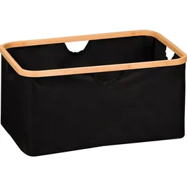 KESPER Allzweckkorb KESPER, schwarz, B:54cm H:26cm T:36cm, Bambus, Polyester, Aufbewahrungsboxen, Allzweckkorb, Wäschekorb, für Wohnzimmer, Zeitschriften, Spielzeug, Schlafzimmer