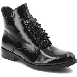 Schwarze Stiefeletten S.Barski Reißverschluss-Schuhe, 41