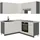 Vicco Winkelküche Fame-Line L-Form 160 x 190 cm GrauBeige/Anthrazit