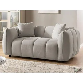 s-style möbel Couch Strukturstoff 2-Sitzer Braun
