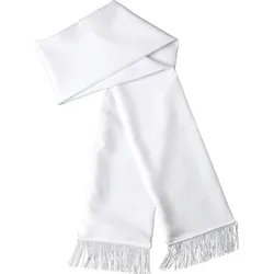 Weißer Satin Glanz Schal - OS