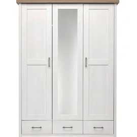 Begabino Kleiderschrank Luca 148 x 201 x 62 cm Pinie Weiß/Trüffel