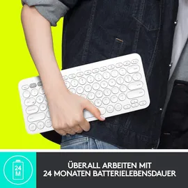 Logitech K380 DE grauweiß