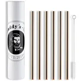 Buddy ́s Bar Buddy's Bar Trinkhalme 11 tlg. Set in Kupferoptik, Maße: 0,8x0,8x21,5 cm + Reinigungsbürste, Kupfer-Look