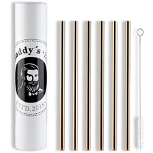 Buddy ́s Bar Buddy's Bar Trinkhalme 11 tlg. Set in Kupferoptik, Maße: 0,8x0,8x21,5 cm + Reinigungsbürste, Kupfer-Look