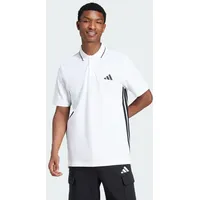 adidas Essentials 3-Streifen Piqué Kurzarm-poloshirt White / Black XL