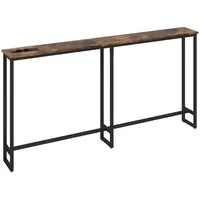 Homcom Konsolentisch 160 x 20 x 80 cm rustikal-braun