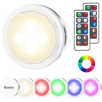 Bawoo Schrankleuchten Led Schrankbeleuchtung 6er Nachtlicht mit Fernbedienung Treppen