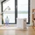 Relaxdays Sitzhocker, HxBxT: 49,5 x 46 x 25,5 cm, mit Stauraum, Griffe, Leinen, Polyester, MDF, braun