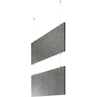 lautloz baffel multiple-Set - Deckenträger Odenwald - 3-fach Farbe: grau, Größe: 100x50x2,5cm