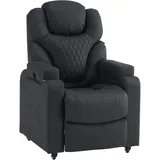 HJH Office Loungesessel Game Sport RX Kunstleder 90 x 170 x 90 cm Schwarz höhenverstellbar