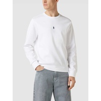 Sweatshirt mit Label-Stitching, Weiss, XL