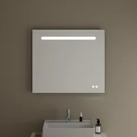 Burgbad Eqio Leuchtspiegel mit LED-Beleuchtung, 1 Sensorschalter, Handyhalter, 800x30x700mm,