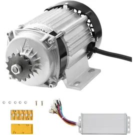 Vevor 750 W elektrischer bürstenloser Gleichstrommotor-Bausatz, Bürstenloser Elektromotor – 48 V 2700 U/min Motor mit verbessertem Drehzahlregler für Go Karts E-Bike Motorrad