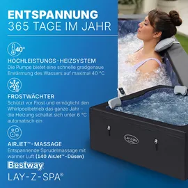 BESTWAY Stockholm AirJet 164 x 164 x 65 cm Schwarz
