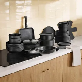 Tectake Küchenstarterset Topf-Set 41-tlg. Töpfe + Geschirr
