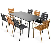 Oviala Loungeset 9-tlg. Braun