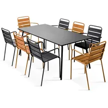 Oviala Loungeset 9-tlg. Braun