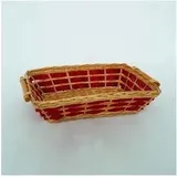 Rechteckiger Weidenkorb Mit Griffen Naturrot 53x39x H14 Cm