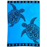 Le Comptoir de la Plage Turquoise Turtles Strandtuch 140 x 180 cm blau