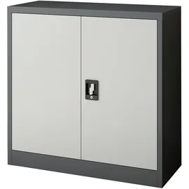 [en.casa] Aktenschrank, Molise Stahl Dunkelgrau/Lichtgrau