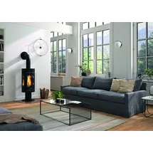 Justus Meva Stahl schwarz/Abdeckplatte Stahl