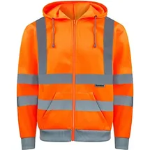 Korntex Hi-Vis Workwear Hooded Sweat-Jacket Galway Herren Signal Orange L