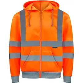 Korntex Hi-Vis Workwear Hooded Sweat-Jacket Galway Herren Signal Orange L