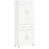 vidaXL Highboard Hochglanz-Weiß 69,5x34x180 cm Holzwerkstoff