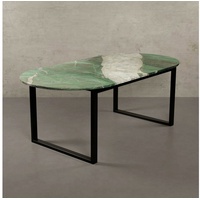 MAGNA Atelier Esstisch BERGEN OVAL mit Marmor Tischplatte, ovaler Esstisch, Metallgestell, Exclusive Line, 200x100x75cm grün 160 cm x 75 cm x 100 cm