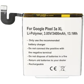 AccuCell Akku passend für Google Pixel 3a XL, Li-Polymer, 3,85V, 3400mAh, 13,1Wh, built-in, ohne Werkzeug
