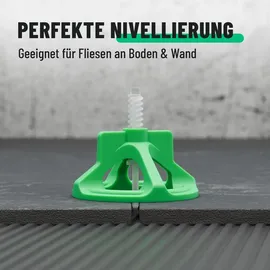 greate 250-teiliges Fliesen Nivelliersystem 2mm - Fliesen Verlegehilfe