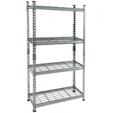 Estexo Lagerregal Metall 150x75x30 cm silber