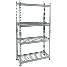 Estexo Lagerregal Metall 150x75x30 cm silber
