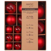 Inge‘s Christmas Decor 12002 P418 Christbaumschmuck Kugel-Weihnachtsschmuck Glas rot)