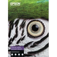 Epson Fine Art Cotton Textured Natural Inkjetpapier naturweiß, A4, 25 Blatt (C13S450281)