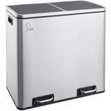 Svita TM2X24 Abfalleimer 48L Silber