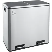 Svita TM2X24 Abfalleimer 48L Silber