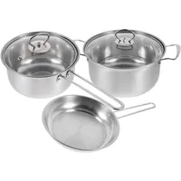 1 Satz Kochtopfset aus Teiliges Set mit Milch und Suppentopf für Induktionsherde und Ceranfeld Langlebig und Leicht zu Reinigen Effizientes ohne Anhaften