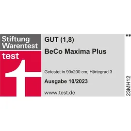 Beco Maxima Plus, Taschenfederkernmatratze 090x200cm 22 cm H3, hoch - weiß