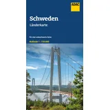Adac Länderkarte Schweden 1:750.000