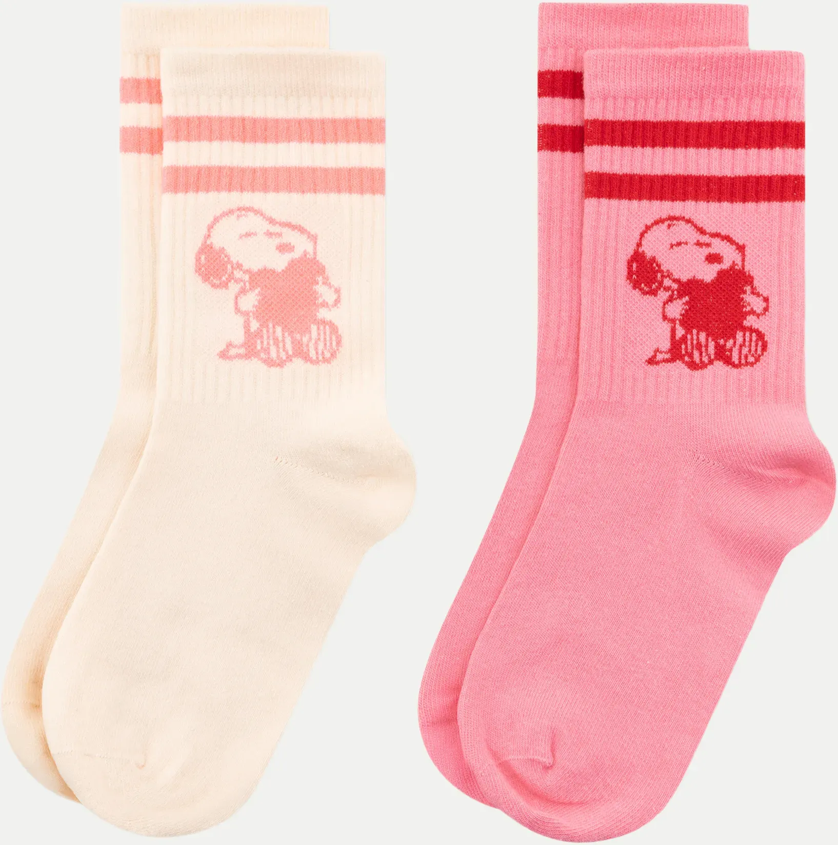 2er Paar Socken mit Print Beige