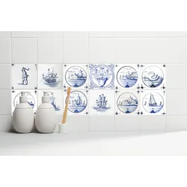 OTTO home Fliesenaufkleber Maritim 12er Set Sticker selbstklebend 12cm x 15cm