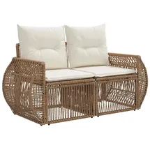 vidaXL Garten-Sofa 2-Sitzanzahl Beige