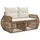 vidaXL Garten-Sofa 2-Sitzanzahl Beige