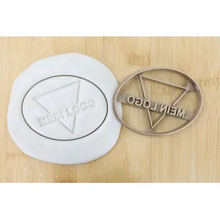 Logo Customized Keksausstecher nach eigener Vorlage für Plätzchen und Fondant (personalisiertes Geschenk) ca. 8cm