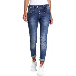 Gang Slim-fit-Jeans »94MARGE«, mit besonderem 4-Knopf-Verschluss, Gr. 28 (36) N-Gr, blue used, , 15109768-28 N-Gr