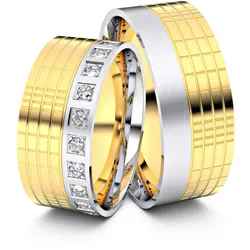 Trauringe Filderstadt 333er Gelb-/Weiflgold - 4634